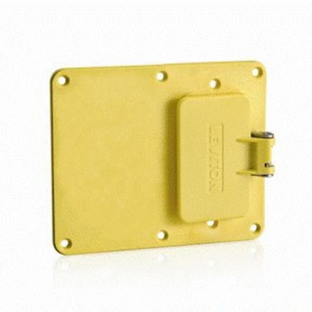 LEVITON Weather Resistant 2 Gang Coverplate 3241W-Y